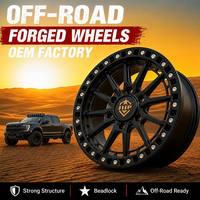 Roues forgées directement en usine, roues tout-terrain 4x4, alliage d'aluminium 6061-T6, roue à becquet, logo personnalisé, ISO 9001