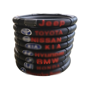 Cubierta elástica de cuero para volante de coche para todas las estaciones, accesorios antideslizantes para automóviles para coches modelo A5 y A6 - Product Image 1