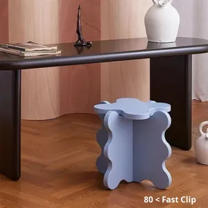 <span class=keywords><strong>Tavolino</strong></span> da Caffè Moderno in Legno Colorato, <span class=keywords><strong>Tavolino</strong></span> Laterale per Divano, Tavolo Angolare Multifunzionale di Design per Soggiorno, Arredamento Casa - Product Image 4
