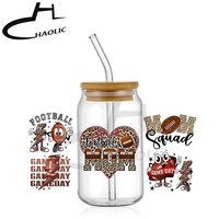 Transferts UV DTF populaires prêts à expédier des enveloppes de tasse DTF UV Football Spot Tumbler UV DTF enveloppes pour tasses
