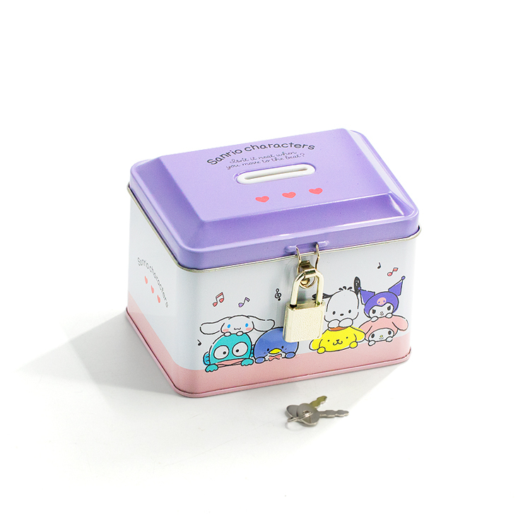 Customizable Printed Rectangular Tin Box Savings
