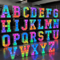 Lettres géantes personnalisées, lettres lumineuses à LED, grandes lettres 3D lumineuses pour la décoration de mariage, de fête ou d'événement