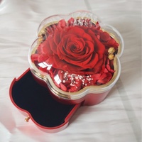 Boîte à bijoux Roses éternelles Roses conservées dans des coffrets cadeaux en acrylique pour le cadeau de la Saint-Valentin