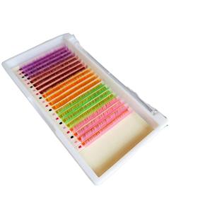 Extensiones de Pestañas 100% Hechas a Mano con Pelo Sintético de Volumen Completo, 16 Líneas, L/0.07/13mm, Color Negro, Rizador de Pestañas 100% al por Mayor - Product Image 3