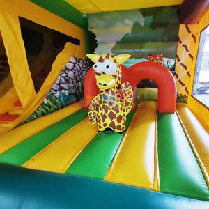 Castillo inflable comercial para niños, tipo safari, con tobogán. - Product Image 2