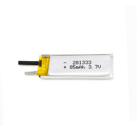 Batterie Lipo monocellulaire 401225 3.7V 85mAh Lithium polymère Li-ion rechargeable 37v