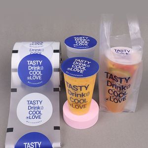 Custom Disposable Waterproof PP Plastic <b>Bubble</b> Boba Milk Tea Lid Heat Pet/pe Easy to Tear Seal Sealing Film - Product Image 2
