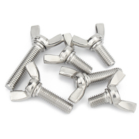 Vis à tête papillon Yuanbao M3M4M5M6M8M12 en acier inoxydable 304/316, titane, plastique, tailles standard 16mm