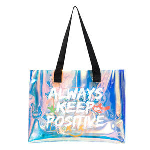 Bolso de mano transparente de PVC naranja con logotipo personalizado y cierre de botón, elegante diseño de moda para regalos y compras - Product Image 5