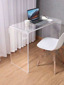 Bureau de travail en acrylique transparent, bureau d'étude moderne, table à maquillage créative suspendue, table de maquillage, bureau d'<span class=keywords><strong>ordinateur</strong></span>. Personnalisable. - Product Image 4