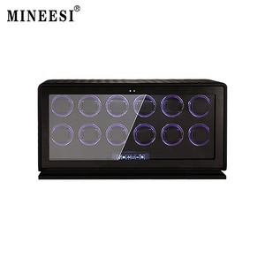 MINEESI <span class=keywords><strong>Montre</strong></span> <span class=keywords><strong>Automatique</strong></span> de Luxe en Bois pour 12 Montres, Haute Qualité, Professionnelle, Silencieuse, Anti-Magnétique, Protection - Product Image 1