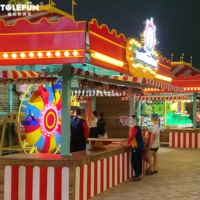 Tolefun CE Jeux de skill de fête foraine d'extérieur, Roue automatique, Cabines de fête foraine sur remorques, Jeu de lancer porte-bonheur, Panneau lumineux, pour centres de villégiature et de détente