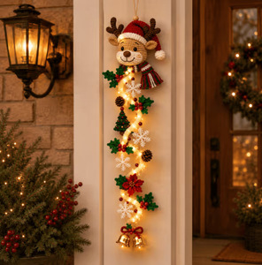 Adorno Luminoso Navideño para Colgar en la Pared, Nube de Nieve, Regalo, Bastón de Caramelo, para Decoración Festiva Interior - Product Image 2