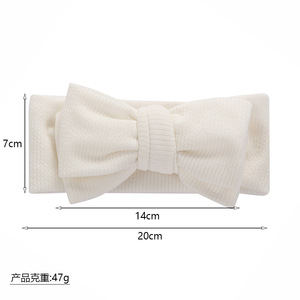 Nouveau bébé concepteur doux bandeau avec épais faux nœuds mignon noeud cheveux Turban pour les nourrissons et les nouveau-nés - Product Image 4