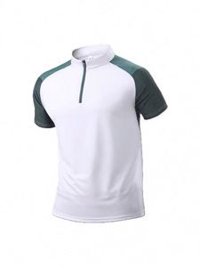 Custom Logo Printed Eco-Friendly Dry Men's <b>Stand</b> Collar Half Zipper <b>Cycling</b> Jersey Slim Fit High Stretch Breathable Sports - Product Image 3