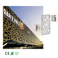 Panneaux de bardage mural en aluminium découpés au laser Mashrabiya, imperméables, pour façade extérieure, revêtement mural 3D