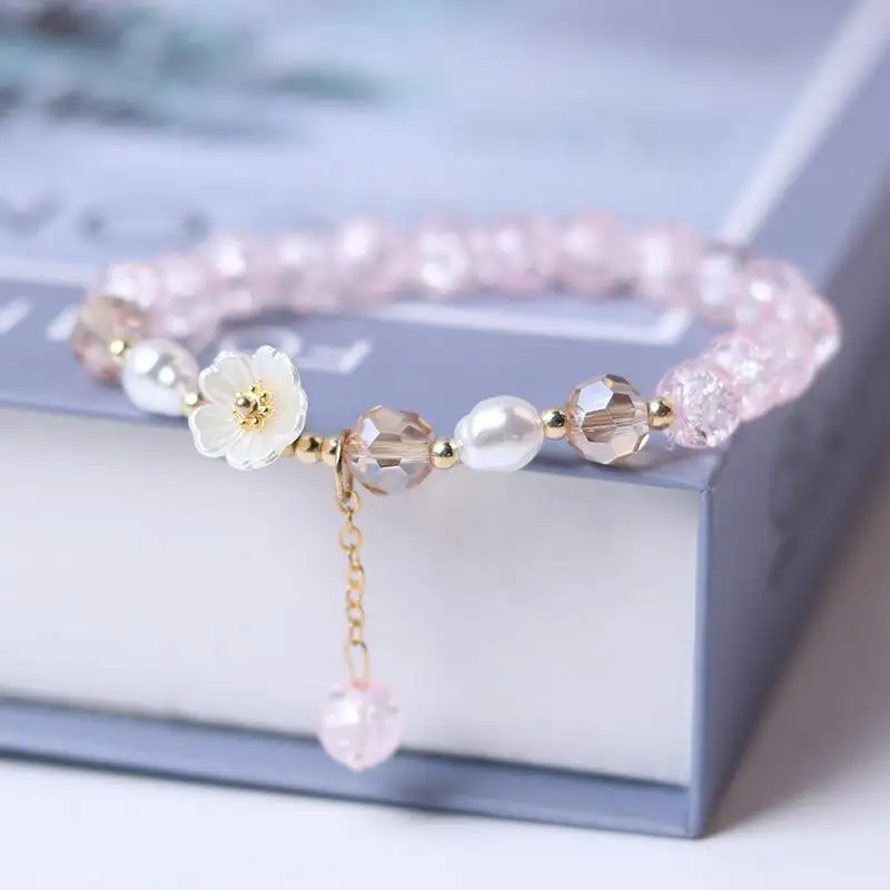 Fleur colorée Cristal Perle Bracelet Fille Cadeau Daisy Perles Personnalisées Bracelets GMB026