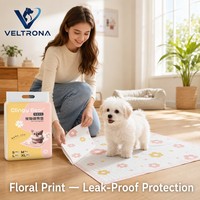 Tapis d'entraînement absorbants et anti-fuites pour chiens, motif floral, épais, pour l'apprentissage de la propreté des chiots, vente en gros