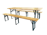 Ensemble de table et de bancs pliants en bois de haute qualité allemand pour pique-nique et camping dans le jardin