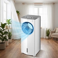 Refroidisseur d'air évaporatif sans lame JH-200J 80W Réservoir 4L 900m³/h 360° °   Refroidisseur portable à commande par bouton rotatif