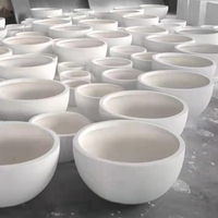 Jardinière d'extérieur moderne en fibre de verre et ciment, pots à fleurs circulaires écologiques pour la maison et le jardin, trou de drainage, taille et couleur personnalisables
