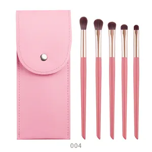 CHICHHODO Custom LOGO Professional Pink Eye Cosmetic Tool Kit 5 Pieces Makeup Brush Set