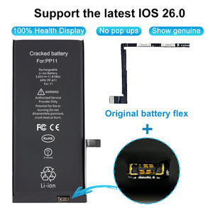 ไม่มีป๊อปอัพรองรับ iOS 26.0 100% <span class=keywords><strong>สุขภาพ</strong></span><span class=keywords><strong>แบตเตอรี่</strong></span>แตกสำหรับ <span class=keywords><strong>iPhone</strong></span> <span class=keywords><strong>11</strong></span>การเปลี่ยน<span class=keywords><strong>แบตเตอรี่</strong></span>ของแท้โดยไม่ต้องเชื่อม - Product Image 2