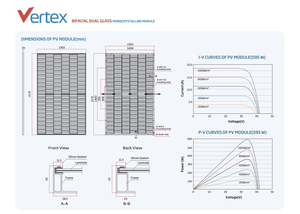 แผงเซลล์แสงอาทิตย์ Trina Vertex 590W <span class=keywords><strong>TSM</strong></span>-<span class=keywords><strong>DEG20C</strong></span>.<span class=keywords><strong>20</strong></span> 585-605W แผงโซลาร์เซลล์600W - Product Image 6