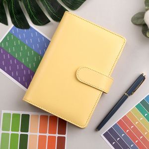 Agenda Personalizada A6 de Cuero PU, Planificador de Presupuesto, Cuaderno con Anillas, Hojas Sueltas, Regalos para Niños, Hebilla para Guardar Dinero en Efectivo, Cuaderno Promocional - Product Image 3