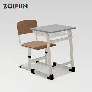 शास्त्रीय डिजाइन शैली प्लाईवुड स्कूल फर्नीचर बच्चे छात्र व्यक्तिगत डेस्क और कुर्सी सेट