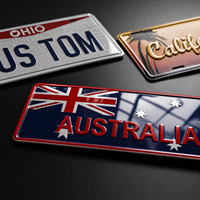 Letrero Decorativo de Pared para Auto, Estilo Vintage, de Aluminio, con Diseño de Palmera y Atardecer Tropical, Placa Decorativa con Logotipo en Relieve