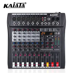 KAIKA RX6 Professional mixing Built-in DSP effect USB 6 Channels Console Audio Mixer