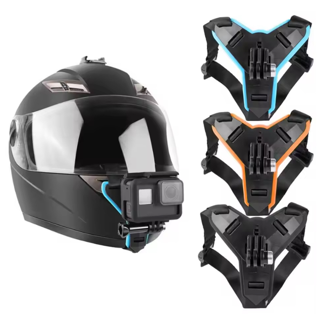 Motorcycle Helmet Chin Strap Mount for GoPro Hero 10/9/8/7/(2018)/6/5 ,DJI Osmo Action 2,Insta360
