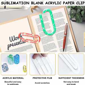 Clips de Papel Bonitos, Regalos de Agradecimiento para Maestros, Clips de Papel Acrílicos Grandes para Trabajos de Papel, Marcadores de Libros para el Aula, Artículos Escolares - Product Image 4