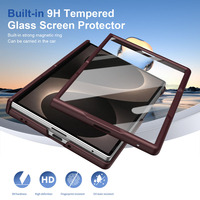 Funda Magnética Plegable con Tacto Suave para Samsung Galaxy Z Fold 8, Protección Completa de Bisagra, Antigolpes, con Cristal Templado