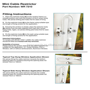 Modern White Zinc Alloy Child <strong>Safety</strong> <strong>Locks</strong> Sliding Doors <strong>Windows</strong> Restrictor Easy Installation Commercial &amp; Hotel Use - Product Image 3