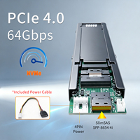 UNESTECH ST9313 Rak Mobile Enclosure SSD M.2 NVMe PCIe 4.0 yang Dapat Dilepas Dengan 1 X SlimSAS SFF-8654 4i