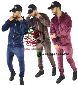 OEM Custom <b>Velour</b> 2-Piece <b>Tracksuit</b> Set Top and Pants Pullover Hoodie Design Wholesale Velvet Sweatsuit - Product Image 2