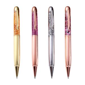 Fashion 1.0mm <b>Gold</b> Crystal Ballpoint <b>Pen</b> Creative Floating Design for Advertising Promotion Signaling Gift - Product Image 2