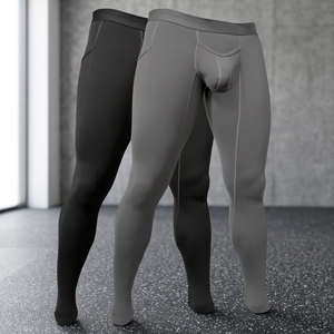 <b>Men's</b> <b>Compression</b> Leggings Full Length Solid Color Elastic Waist Spandex Nylon Athletic <b>Tights</b> <b>for</b> Fitness Gym Yoga - Product Image 2