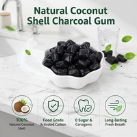 Chewing-gum sans sucre au charbon de coco activé, saveur menthe et fruits, blanchiment des dents, xylitol, emballage personnalisé OEM, marque privée
