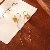 Tendance haut de gamme luxe été dopamine sucre Cube oeil de chat pierre Rubik's Cube collier boucles d'oreilles ensembles de bijoux de mode
