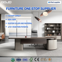 Bureau de direction en L de luxe moderne, design personnalisé, fabrication OEM GOJO 2026, table de patron, table de bureau pour directeur