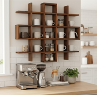 Étagère murale en bois moderne personnalisable pour le salon et la cuisine, étagères de présentation pour tasses à café