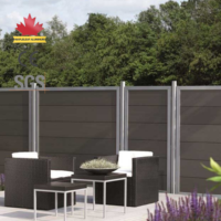Nouveau design de clôture en composite co-extrusion Wpc Panneaux de clôture de jardin personnalisés pour l'extérieur