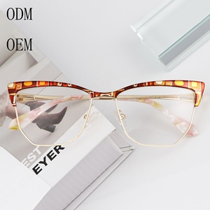 Kính quang học đầy màu sắc trung tính rõ ràng ống kính mắt mèo khung tiến bộ hiệu ứng thị giác cầu vồng gương máy tính Thời trang Kính - Product Image 5