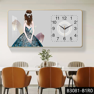 Grande orologio <span class=keywords><strong>da</strong></span> <span class=keywords><strong>parete</strong></span> di lusso elegante e silenzioso Design orizzontale personalizzabile <span class=keywords><strong>per</strong></span> il soggiorno e l'arredamento della <span class=keywords><strong>cucina</strong></span> - Product Image 4