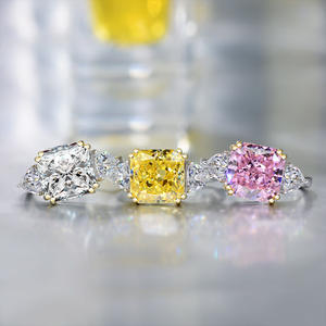 Горячая Распродажа 925 стерлингового серебра ювелирные изделия волна изогнутые <span class=keywords><strong>V</strong></span> образный дизайн женское кольцо с крупными камнями - Product Image 4