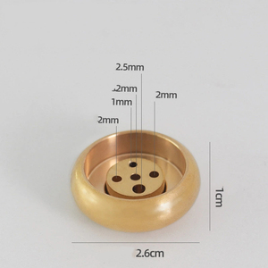 Porta <span class=keywords><strong>incienso</strong></span> mini de latón dorado de 2.7*1cm con base, múltiples orificios, lindo difusor aromático y para varillas de <span class=keywords><strong>incienso</strong></span>. - Product Image 6