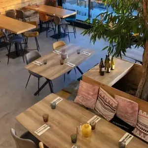 הנמכרים ביותר סיטונאי ריהוט מסחרי פלטת עץ עם רגליים שולחן מטבח מסעדה אוכל